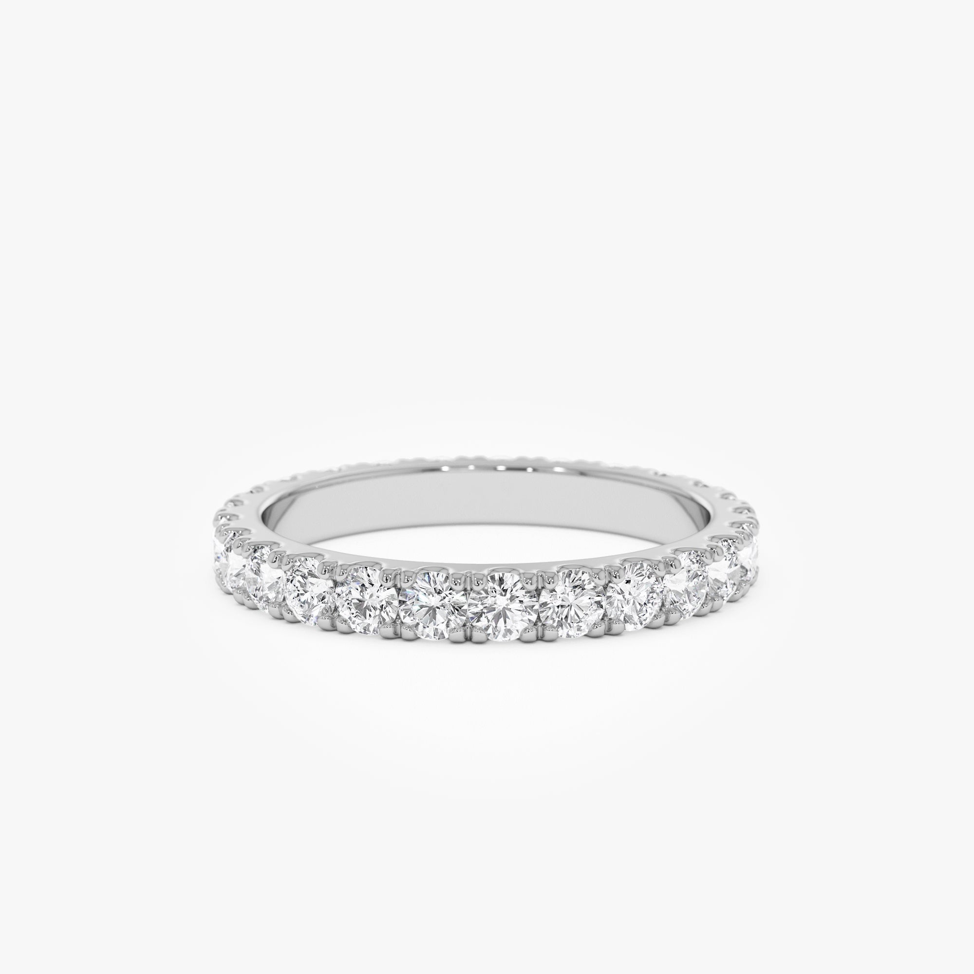 1.25 ctw 14k Pave Setting Full Eternity Lab Grown Diamond Ring - Elena