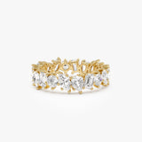 1.85 ctw Multi Shaped Lab Grown Full Eternity Diamond Wedding Ring - Reese - GeumJewels