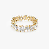 1.85 ctw Multi Shaped Lab Grown Full Eternity Diamond Wedding Ring - Reese - GeumJewels