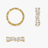 1.85 ctw Multi Shaped Lab Grown Full Eternity Diamond Wedding Ring - Reese - GeumJewels