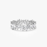 1.85 ctw Multi Shaped Lab Grown Full Eternity Diamond Wedding Ring - Reese - GeumJewels