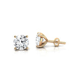Goldene Schmetterlings-Ohrstecker mit Diamanten