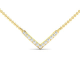 V Shaped Chevron Diamond Necklace