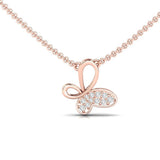 Tangling Butterfly Diamond Necklace