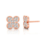 Clover Style Diamond Stud Dainty earrings