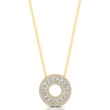 18k Gold Necklace, Diamond Circle Necklace, Dainty Gold Necklace, Minimalist Necklace, Gift For Her