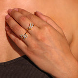 10k  Gold Capricorn Zodiac Ring, Diamond Ring for Engagement, Capricorn Gold Jewelry