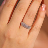 Shared Prong Diamond Vintage Wedding Ring
