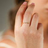 Eternity Band Ring, Elegant 14k Solid Yellow Gold Ring, Birthday Gift for Her, Engagement Ring