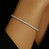 14K Gold Lab Grown Diamond Tennis Bracelet: Elegant Infinity Design