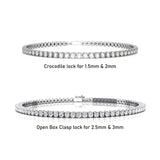 14K Gold Lab Grown Diamond Tennis Bracelet: Elegant Infinity Design