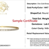 14K Gold Lab Grown Diamond Tennis Bracelet: Elegant Infinity Design