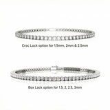 Tennis Bracelet 14k Solid Gold Real Diamond Sparkling Stackable Jewelry