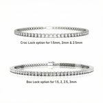 14K Gold Lab Grown Diamond Tennis Bracelet: Elegant Infinity Design - GeumJewels