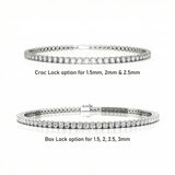 14K Gold Lab Grown Diamond Tennis Bracelet: Elegant Infinity Design - GeumJewels