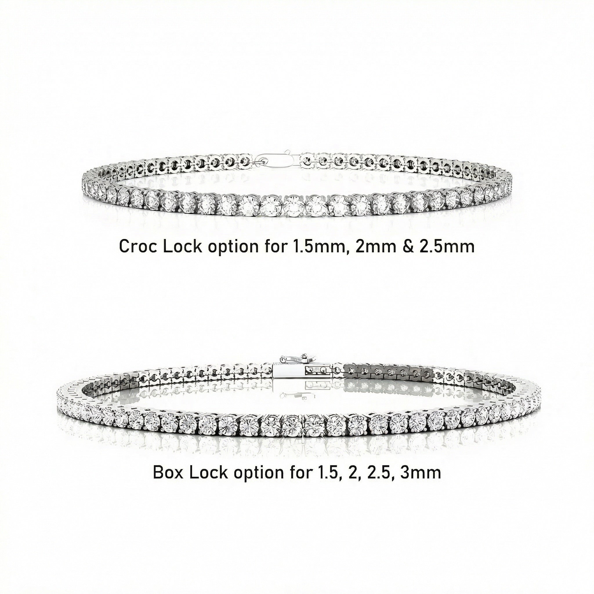 14K Gold Lab Grown Diamond Tennis Bracelet: Elegant Infinity Design - GeumJewels