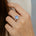 Oval Cut Moonstone with Graduated Diamonds Ring - GeumJewels