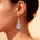 Inverted Princess Cut Moonstone Drop Earrings with Diamonds - GeumJewels