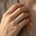 Criss Cross Nature Inspired Diamond Ring  with Round Moonstone - GeumJewels