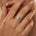 Fashionable V Shaped Diamond Ring with Pear Cut Moonstone - GeumJewels