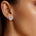 Heart Shaped Moonstone Halo Diamond Stud Earrings - GeumJewels