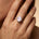 Oval Solitaire Morganite Halo Diamond Engagement Ring - GeumJewels