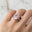 Vintage Love Inspired Oval Morganite Halo Diamond Engagement Ring - GeumJewels