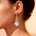 Inverted Princess Cut Morganite Drop Earrings with Diamonds - GeumJewels