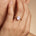 Oval Solitaire Morganite Ring with Twisted Wire Diamond Band - GeumJewels
