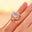 Oval Solitaire Morganite Baguette and Round Diamond Cocktail Ring - GeumJewels