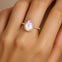 Classic Pear Shaped Morganite Halo Diamond Engagement Ring - GeumJewels