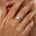 Fashionable V Shaped Diamond Ring with Pear Cut Morganite - GeumJewels