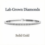 14K Gold Lab Grown Diamond Tennis Bracelet: Elegant Infinity Design - GeumJewels