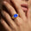 Classic Dome Shaped Diamond Oval Cut Tanzanite Ring - GeumJewels
