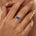 Fashionable V Shaped Diamond Ring with Pear Cut Tanzanite - GeumJewels