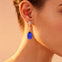 Teardrop Tanzanite Drop Earrings with Accent Diamonds - GeumJewels