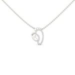 Mother & Baby Diamond Footprint Necklace - GeumJewels