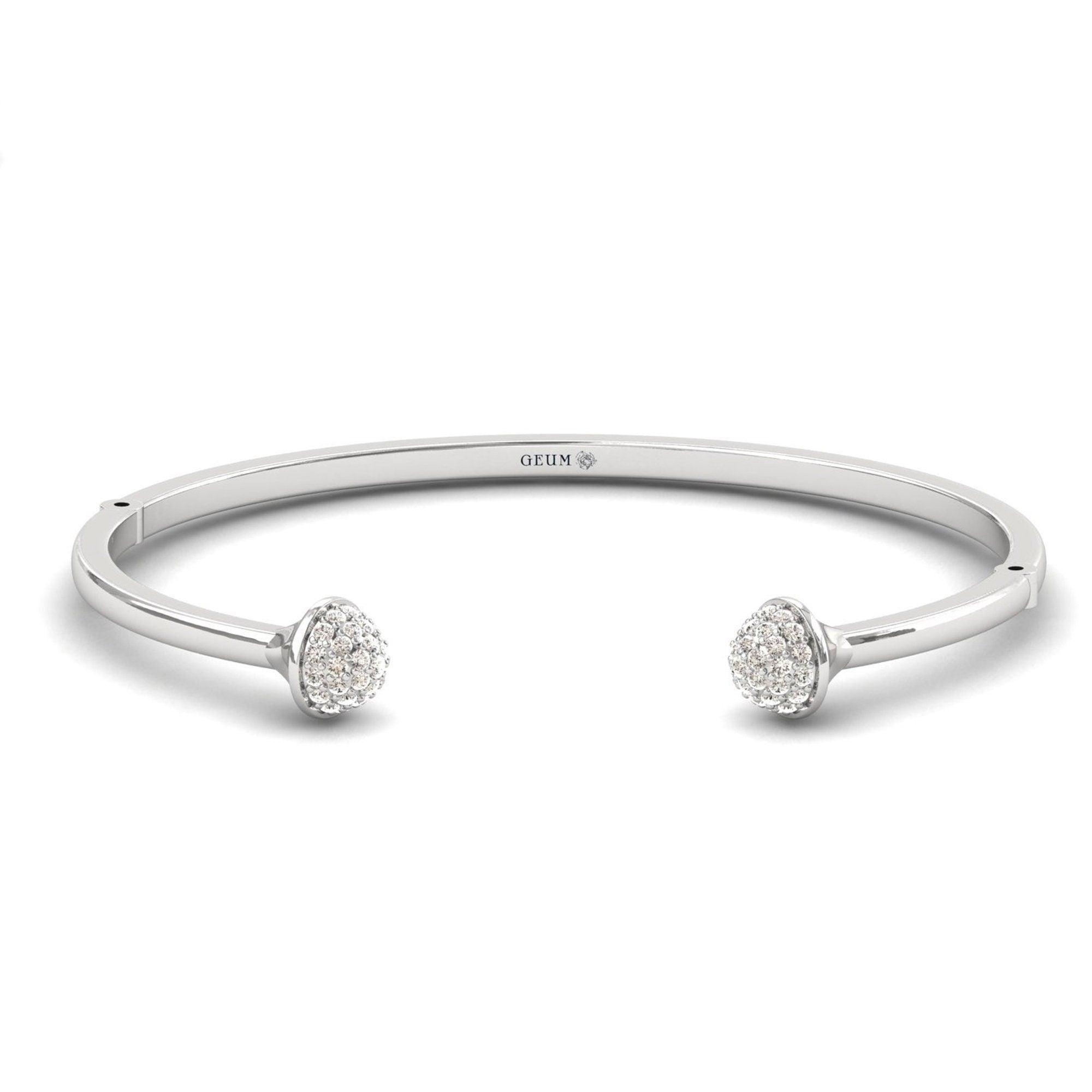 Real Diamond Cut Bracelet, Custom Gold Bracelet for Girls, White/Yellow Gold Bracelet, Rose Gold Bracelet - GeumJewels