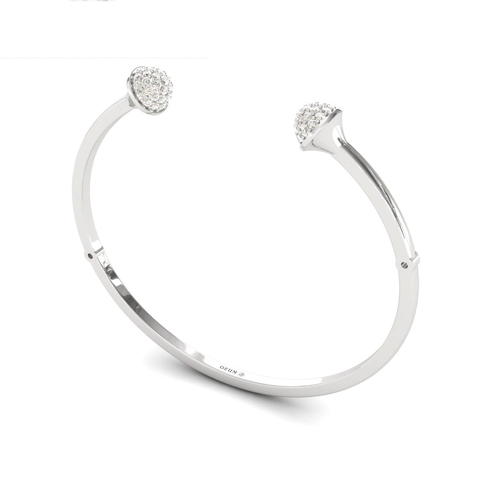 Real Diamond Cut Bracelet, Custom Gold Bracelet for Girls, White/Yellow Gold Bracelet, Rose Gold Bracelet - GeumJewels