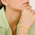Handmade Rose Gold Cut Bracelet,10kt 14kt 18kt Thin Gold Chain Bracelet, Real Diamond Bracelet - GeumJewels