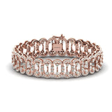 Elegant Diamond Cut Bracelet, Rose Gold Custom Bracelet, Yellow/White Gold Designer Bracelet - GeumJewels