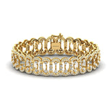 Elegant Diamond Cut Bracelet, Rose Gold Custom Bracelet, Yellow/White Gold Designer Bracelet - GeumJewels