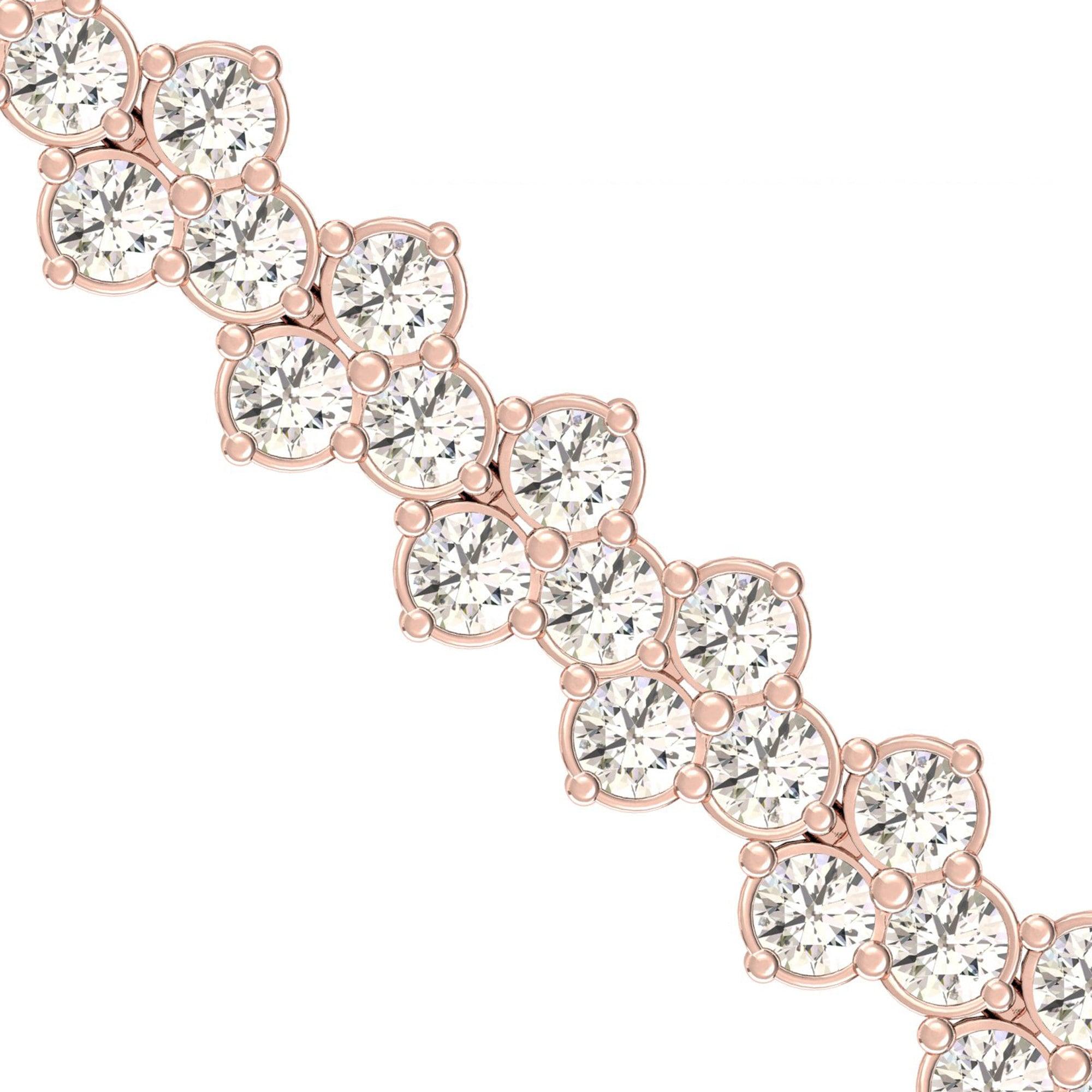 Handmade Rose Gold Cut Bracelet,10kt 14kt 18kt Yellow/White Gold Bracelet, Real Diamond Designer Bracelet - GeumJewels