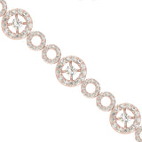 Solid Gold Diamond Designer Round Bracelet - GeumJewels