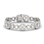 Solid Gold Diamond Designer Round Bracelet - GeumJewels