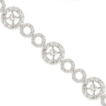 Solid Gold Diamond Designer Round Bracelet - GeumJewels