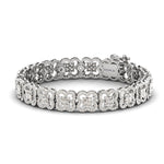 Elegant Diamond Cut Bracelet, Custom Gold Bracelet for Women, Yellow/White Gold Bracelet - GeumJewels