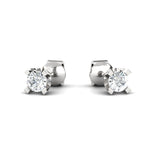 Genuine Diamond Chunky Earrings, Rose Gold Bridal Earrings, 10kt 14kt 18kt Yellow White Gold Earring - GeumJewels