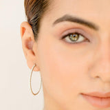 10kt 14kt 18kt Gold Bangle Earrings, Rose Gold Bangle Earrings, Real Diamond Fashion Earrings - GeumJewels
