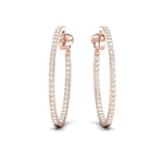 10kt 14kt 18kt Gold Bangle Earrings, Rose Gold Bangle Earrings, Real Diamond Fashion Earrings - GeumJewels